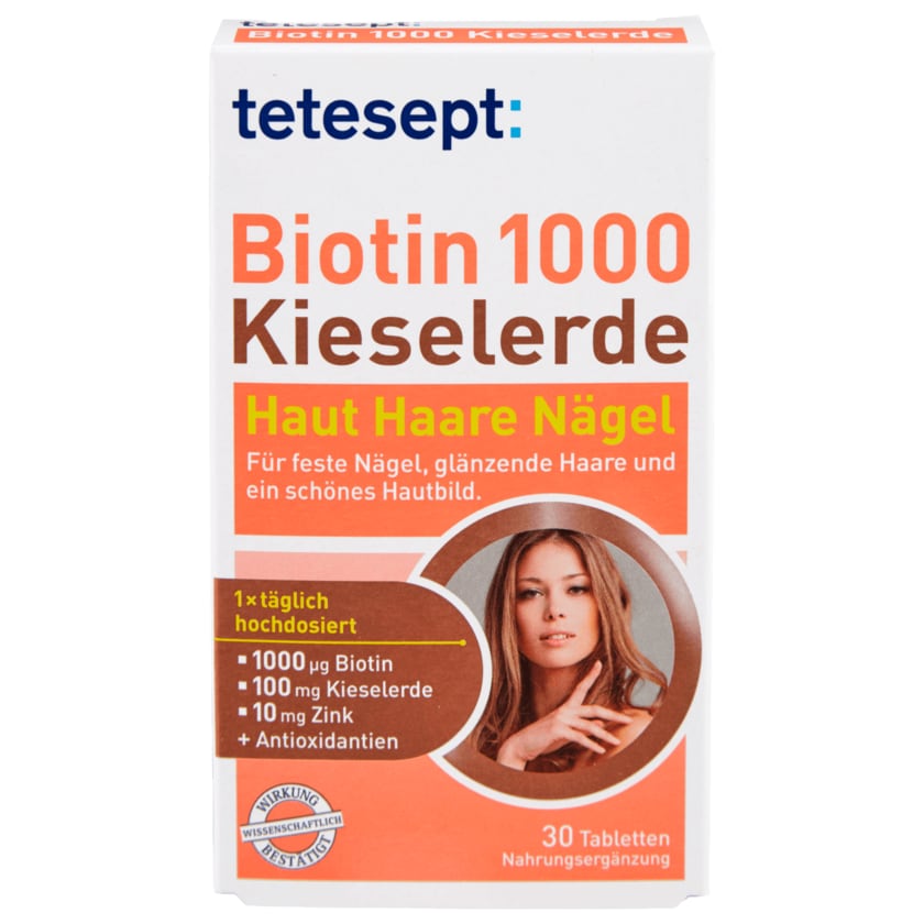 Tetesept Biotin 1000 Kieselerde 30 Tabletten